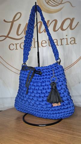 Bolsa Baby Azul em crochê feita à mão