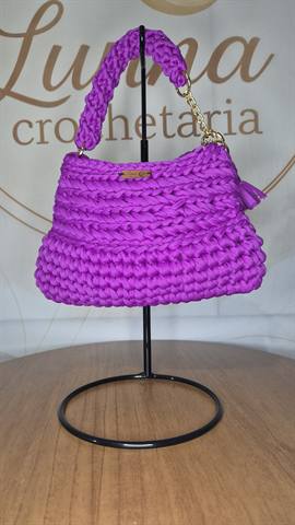 Bolsa Baby Lilas em crochê feita à mão