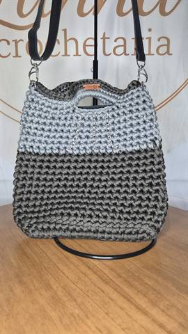 Bolsa Malinha Prata e Cinza — foto 2