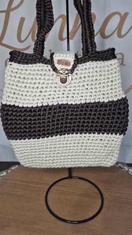 Bolsa Sacola Marrom e Bege — foto 2